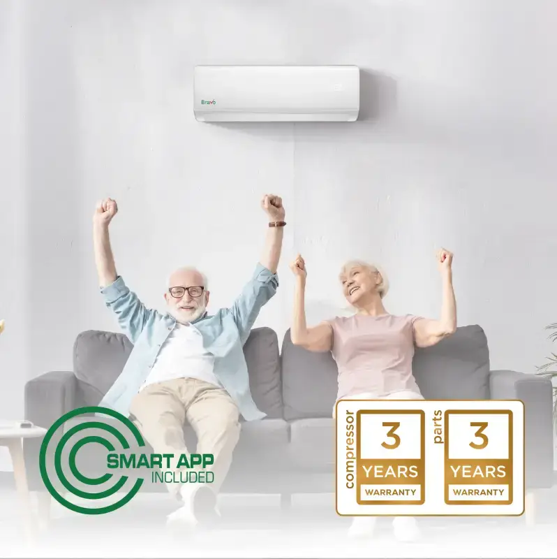 12000 BTU 230V Mini Split AC Wall Mounted Bravo Series Heat Pump - Image 5