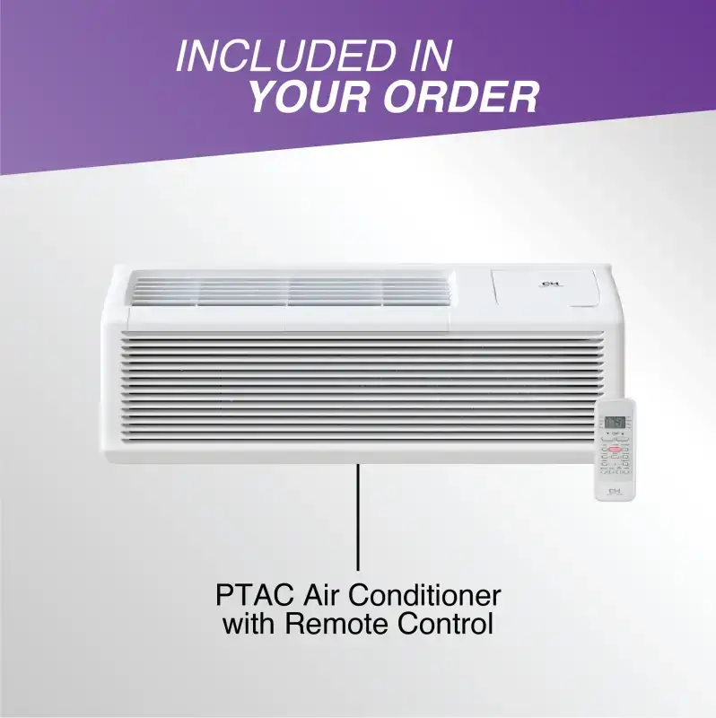 Cooper & Hunter 15,000 BTU PTAC Air Conditioner, Heat Pump, Heating And Cooling w/ Electric Cord and Remote - Image 4