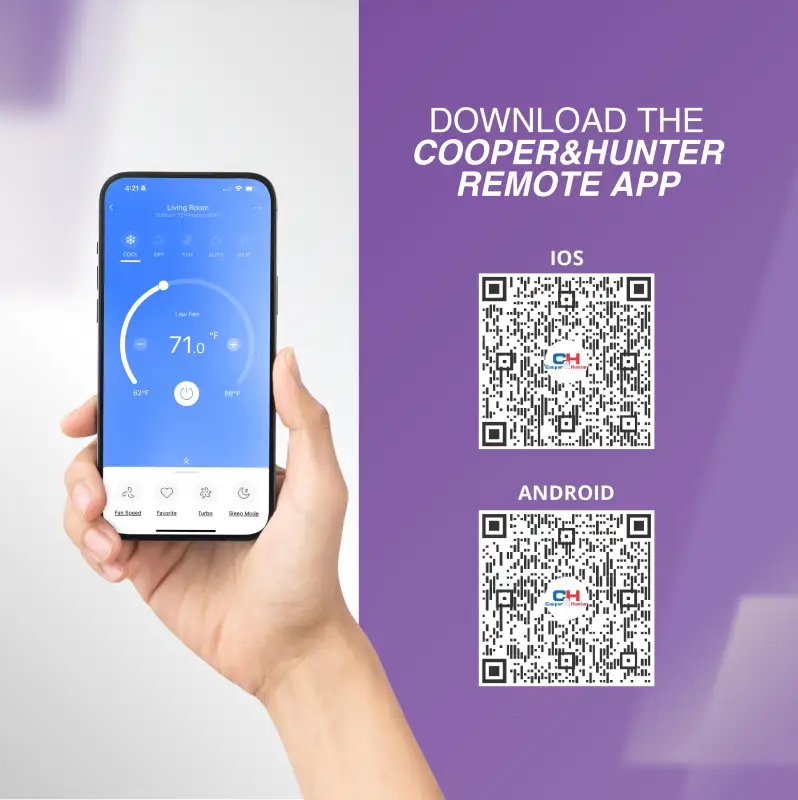 Cooper & Hunter 16,000 BTU Single Zone Mini Floor Console, 230V, R454B - Ductless Mini Split Air Conditioner Heat Pump - Image 7