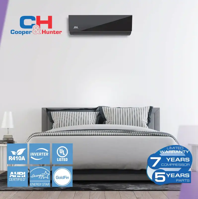 Cooper & Hunter Olivia Midnight 9,000 BTU Single Zone Wall Mount, 115V, R410A - Ductless Mini Split Air Conditioner Heat Pump - Image 8